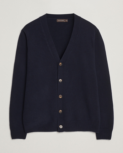 Oscar Jacobson Eduardo Wool Cardigan Navy – Blu
