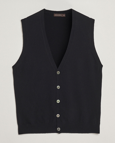 Oscar Jacobson Guiseppe Buttoned Vest Black – Nero