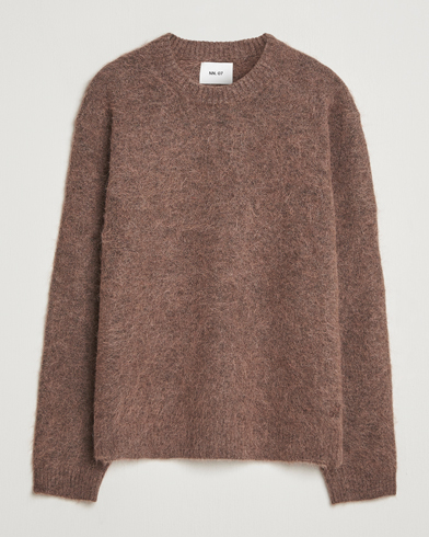 NN07 Russell Alpaca Knitted Crew Neck Mable Husk – Marrone