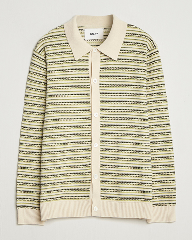 NN07 Jackie Structured Knitted Cardigan Ivory Multi – Multicolore