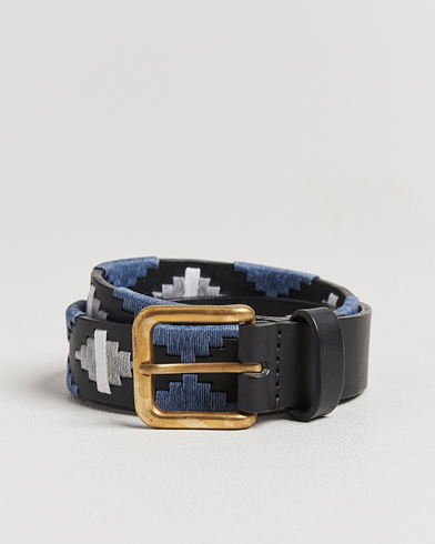 Pampeano Sierra Hand Stitched Classic Leather Belt 3,5cm Black – Nero