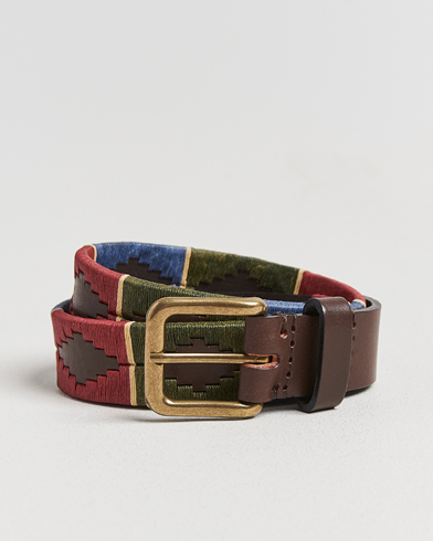 Pampeano Otono Hand Stitched Classic Leather Belt 3,5cm Brown – Marrone