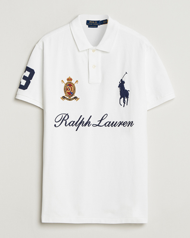 Polo Ralph Lauren Custom Slim Fit Big Pony Polo White – Bianco