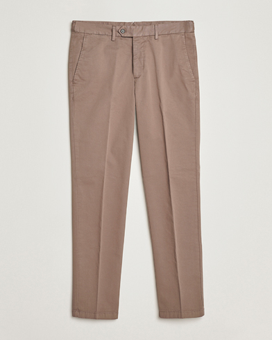 Oscar Jacobson Danwick Cotton Trousers Light Brown – Marrone