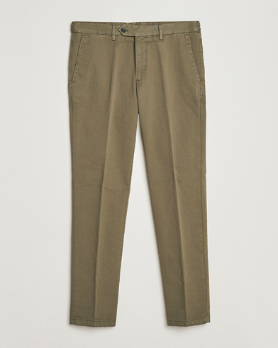 Oscar Jacobson Danwick Cotton Trousers Olive – Verde