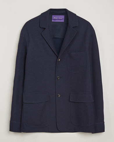 Ralph Lauren Purple Label Wool/Cotton Jacket Chairman Navy – Blu