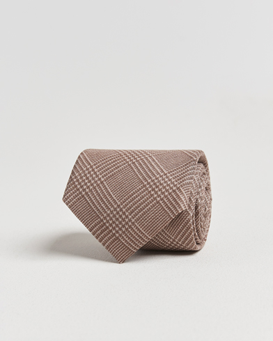 Ralph Lauren Purple Label Glenplaid Silk Tie Beige – Beige