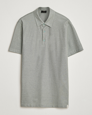 Brioni Short Sleeve Cotton Piquet Polo Light Green – Verde