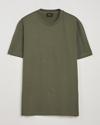 Brioni Short Sleeve Cotton T-Shirt Military – Verde