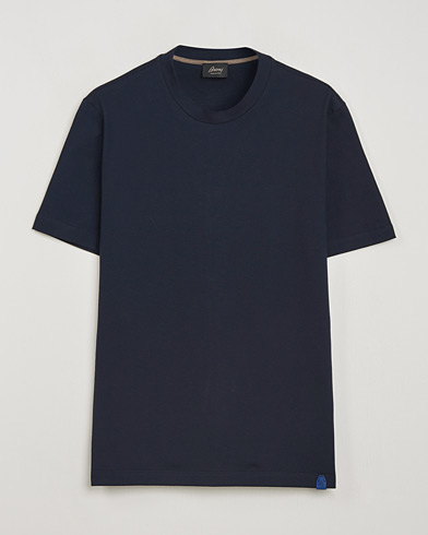 Brioni Short Sleeve Cotton T-Shirt Navy – Blu