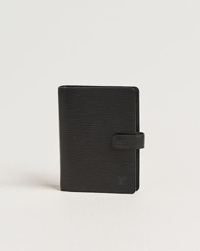 Louis Vuitton Pre-Owned Medium Ring Agenda Cover Epi Leather Black – Nero