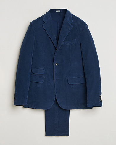 Massimo Alba Sloop Corduroy Suit Midnight Blue – Blu