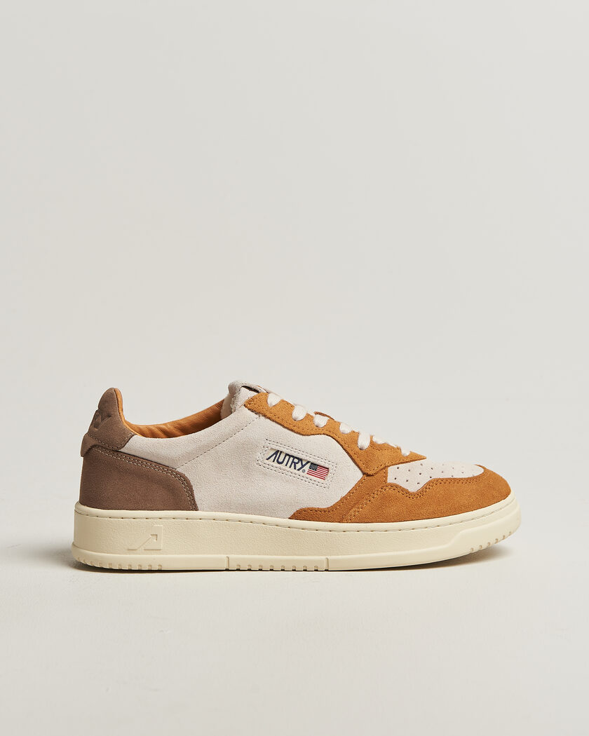 Autry Medalist Low Suede Mix Sneaker Antilop/White/Brown – Multicolore