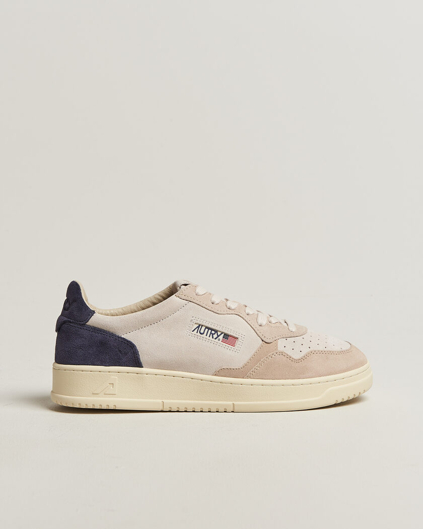 Autry Medalist Low Suede Mix Sneaker Blue/White/Sand – Multicolore