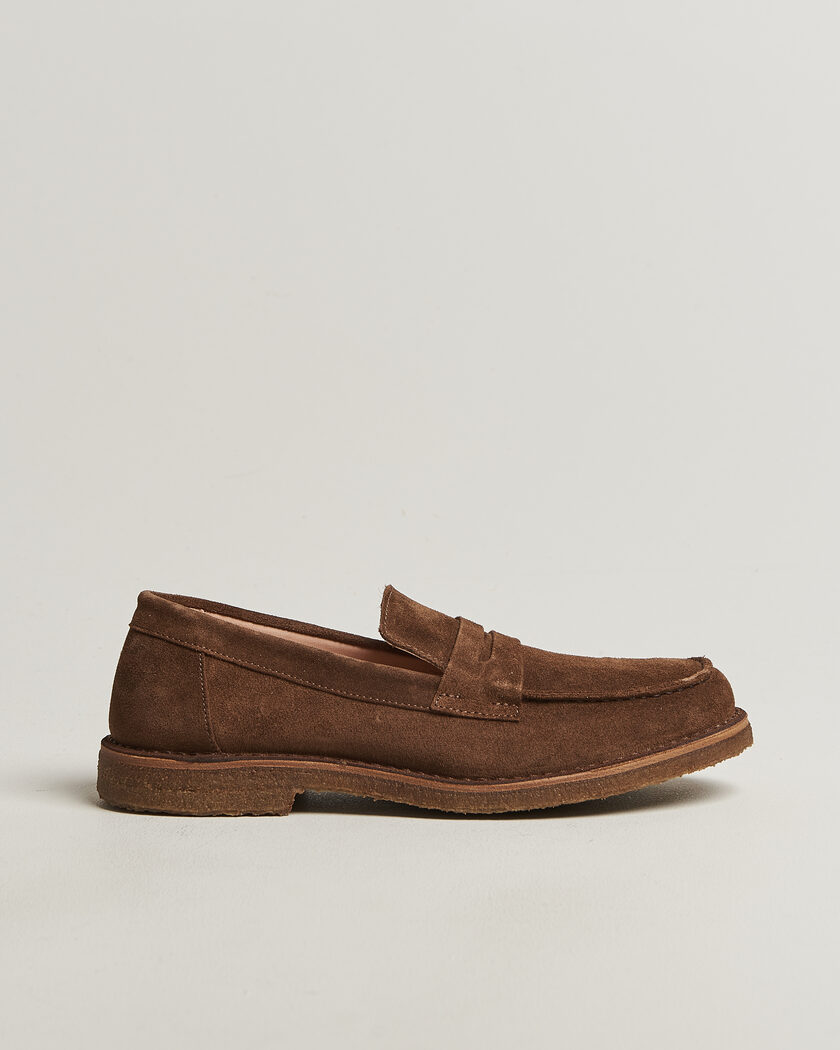 Astorflex Mokaflex Loafers Dark Khaki Suede – Marrone
