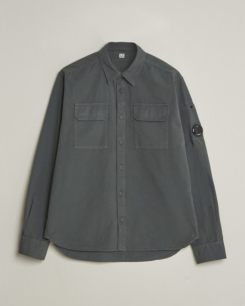 C.P. Company Organic Gabardine Pocket Shirt Dark Grey – Grigio