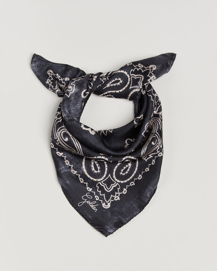 Golden Goose Paisley Silk Bandana Antracite – Grigio