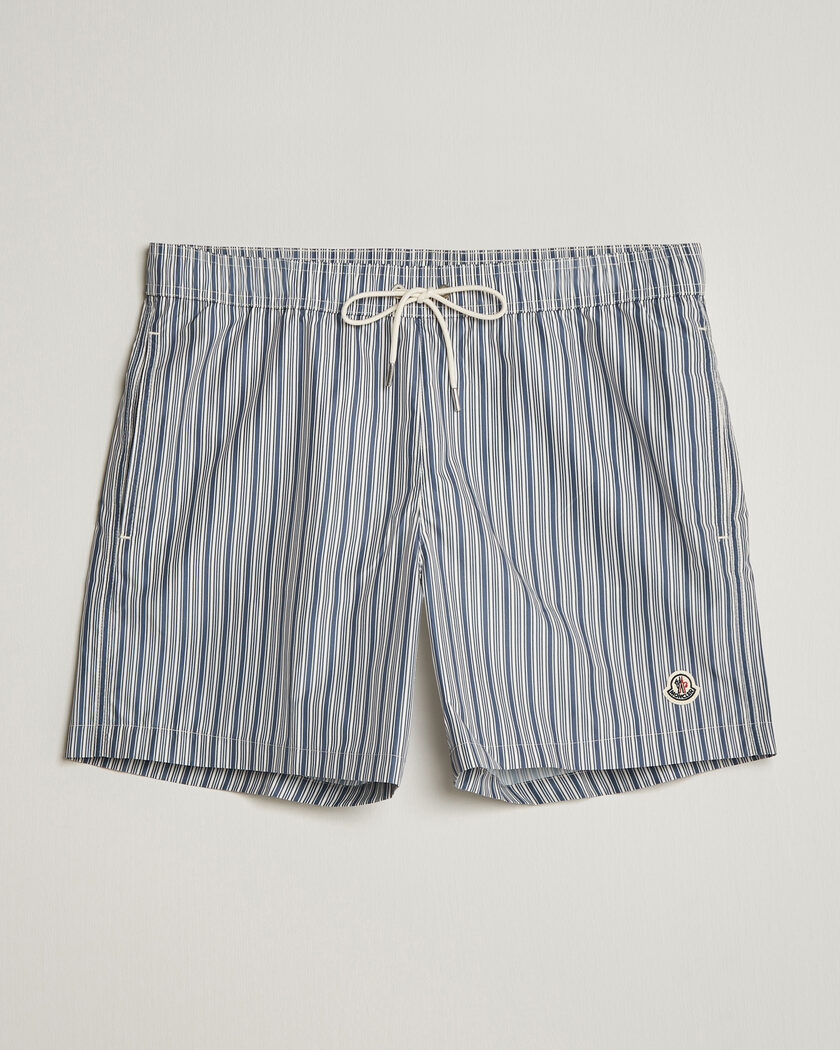 Moncler Nylon Swim Shorts Blue Stripe – Blu