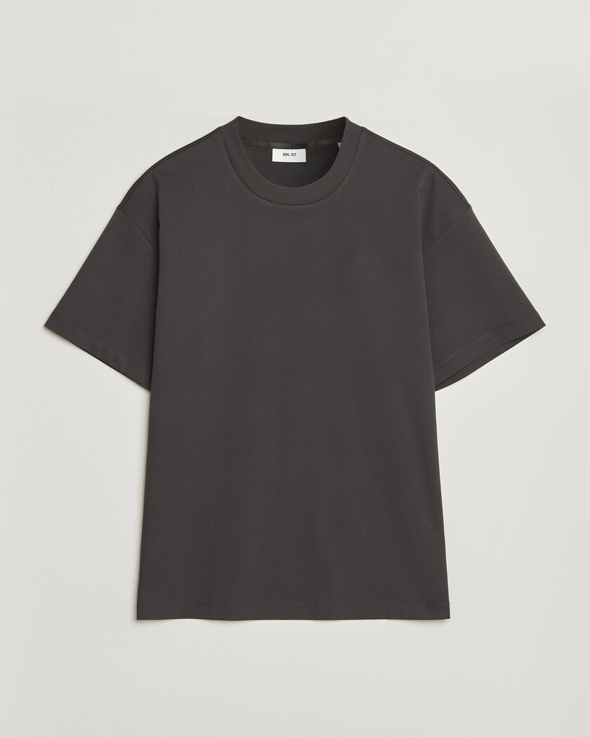 NN07 Lionel Mercerized Crew Neck T-Shirt Deep Truffle – Marrone