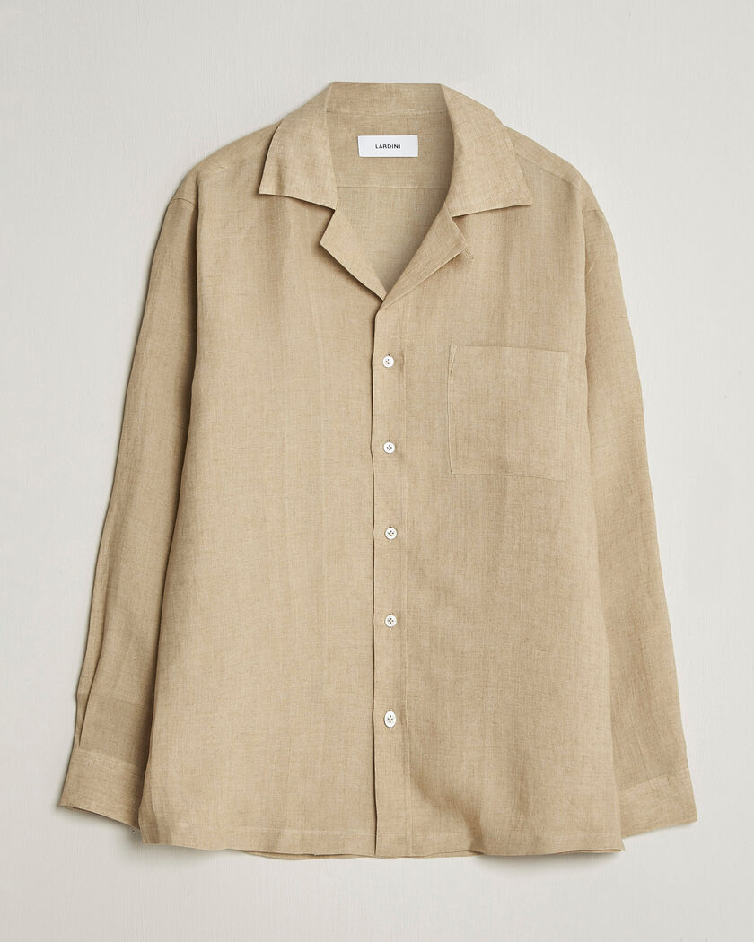 Lardini Paul Linen Resort Shirt Beige – Beige
