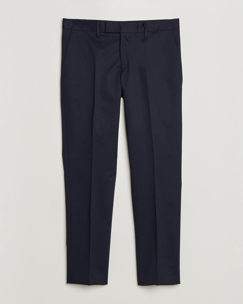 Lardini Lyon Cotton Twill Stretch Trousers Navy – Blu
