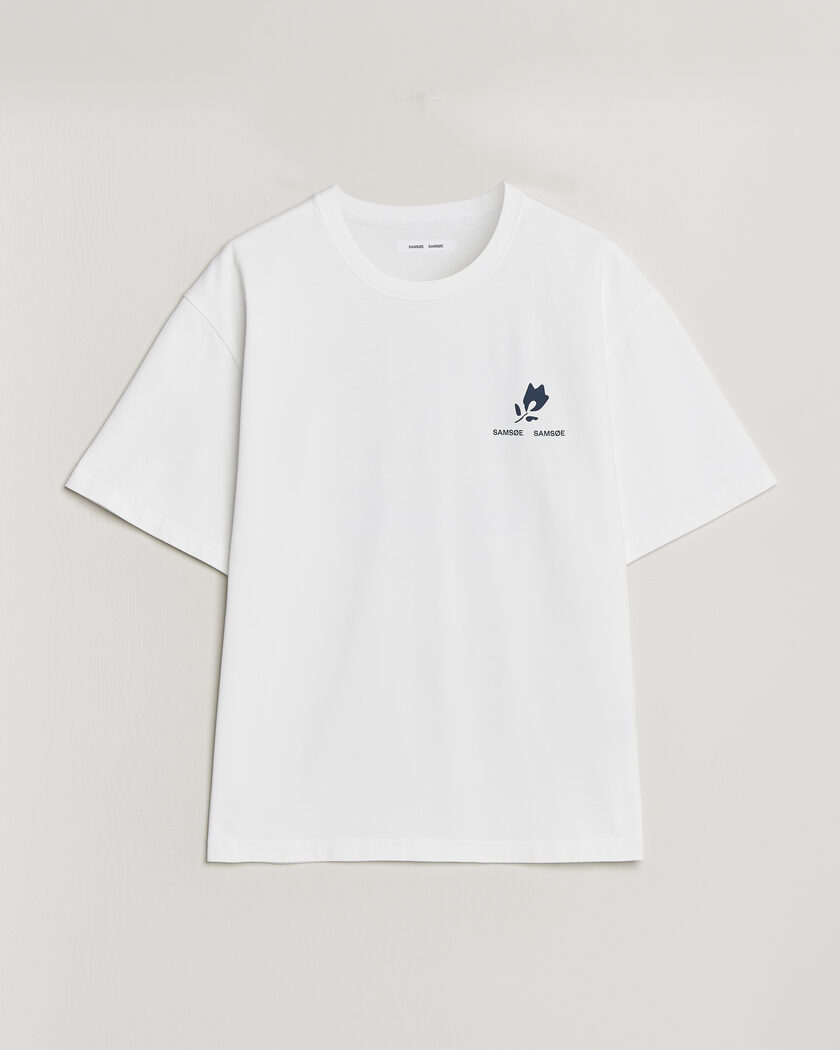 Samsøe Samsøe Cohen Printed Crew Neck T-Shirt White – Bianco