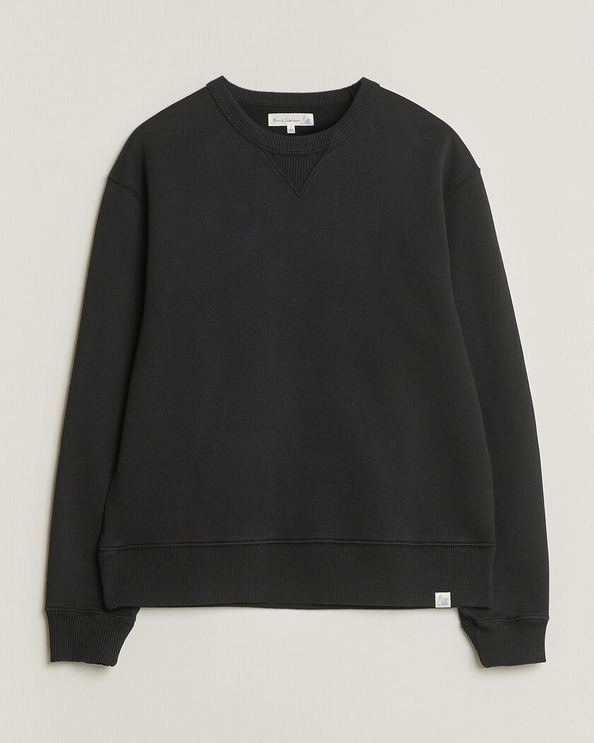 Merz b. Schwanen Classic Fit Authentic Fleece Sweatshirt Black – Nero