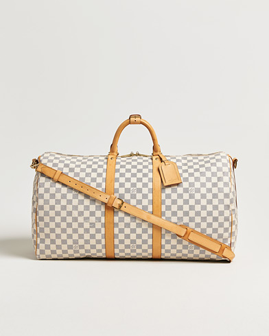 Louis Vuitton Pre-Owned Keepall Bandouliére Damier Azur – Bianco
