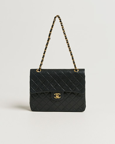 Chanel Pre-Owned Classic Double Flap Square Medium Lambskin Black – Nero