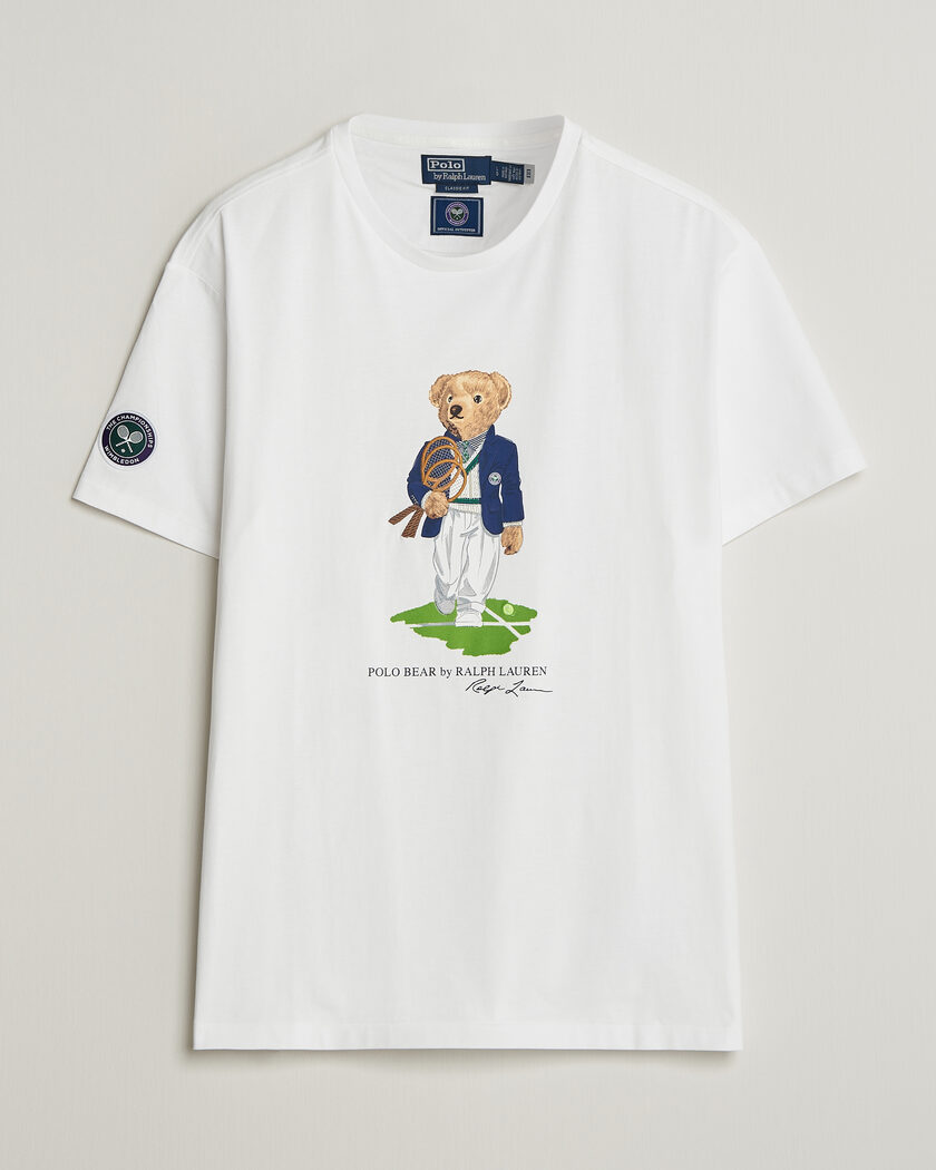 Polo Ralph Lauren Wimbledon Bear Tee White – Bianco