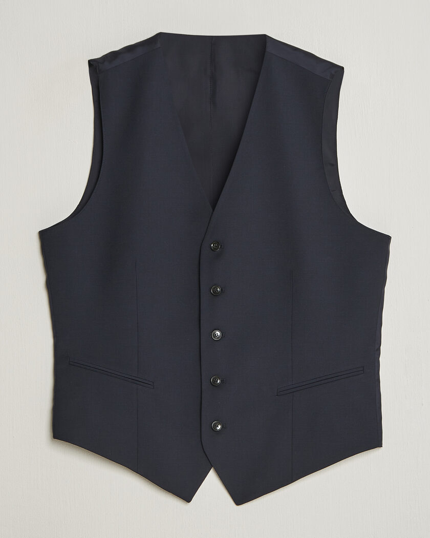 Tiger of Sweden Winston Wool Travel Waistcoat Dark Ink – Blu