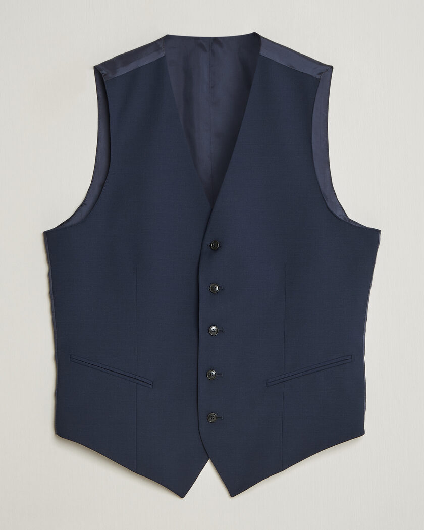 Tiger of Sweden Winston Wool Travel Waistcoat Royal Blue – Blu