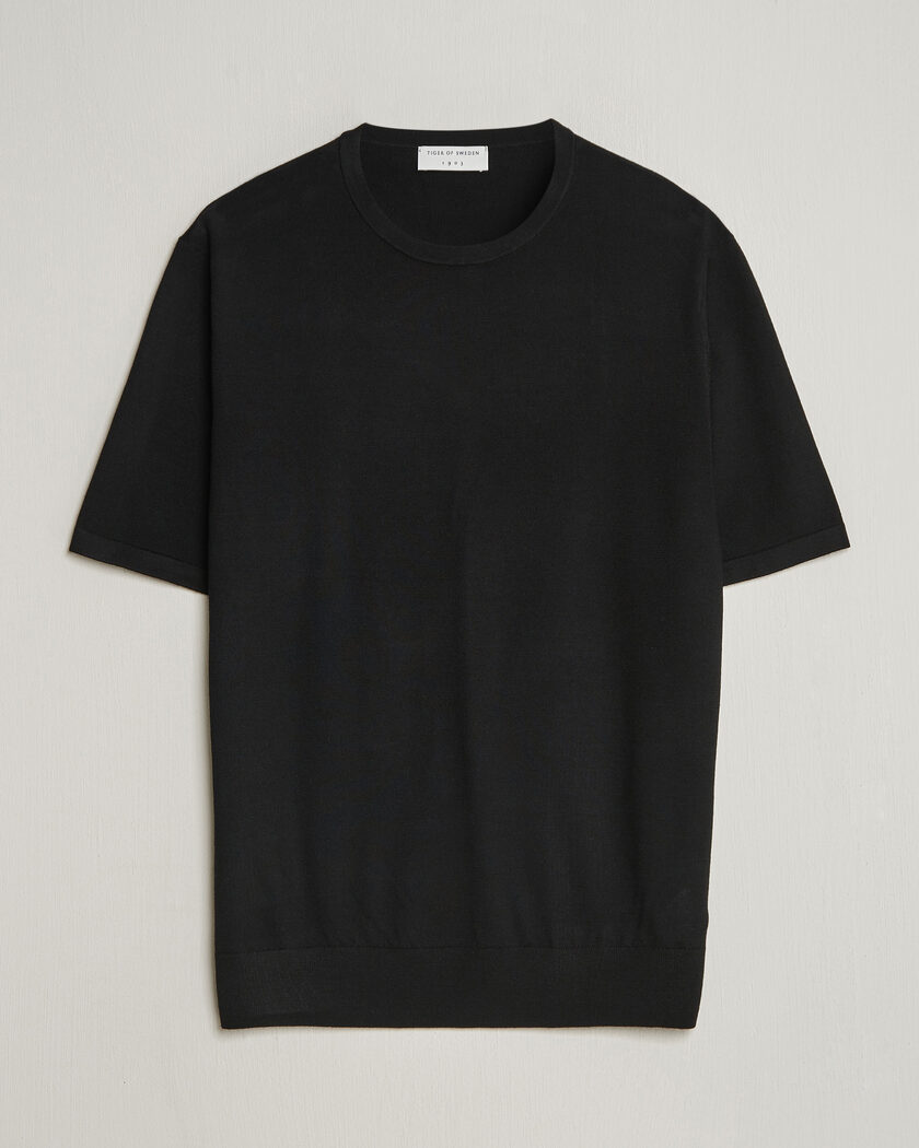 Tiger of Sweden Connor Knitted Crew Neck T-Shirt Black – Nero