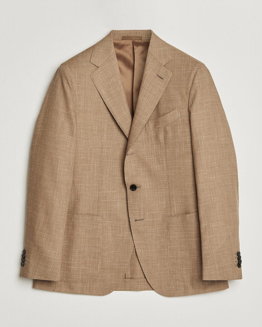Caruso Aida Wool/Silk Blazer Brown – Marrone
