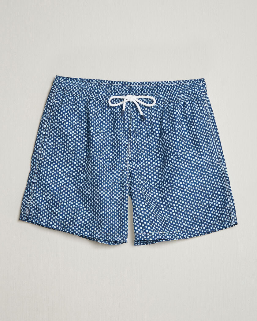 Fedeli Madeira Swim Trunk Blue Flowers – Blu