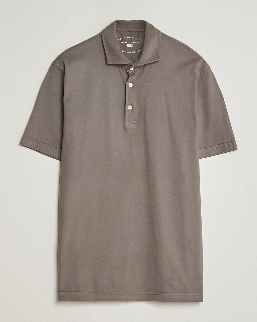 Fedeli Zero Organic Cotton Polo Taupe – Marrone