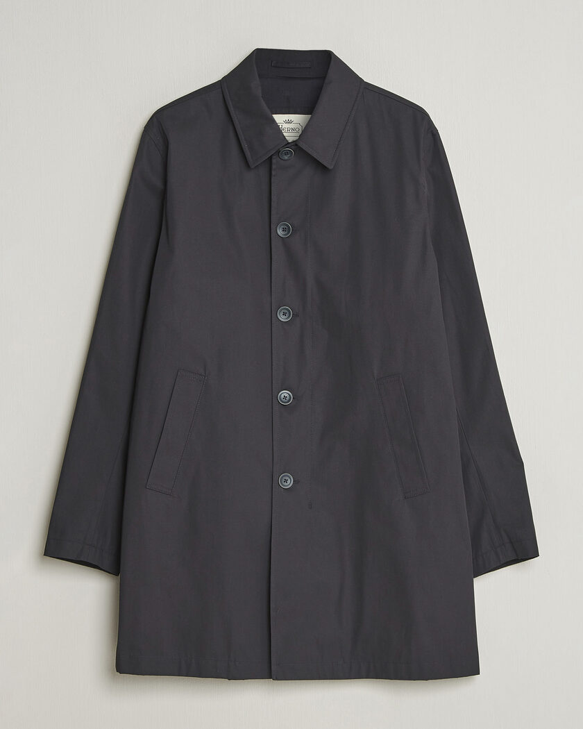 Herno Cotton Car Coat Navy – Blu