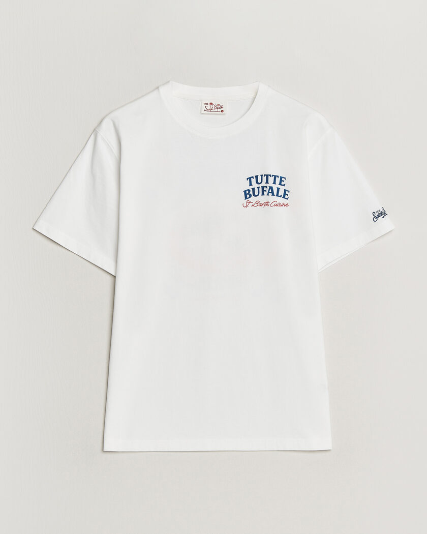 MC2 Saint Barth Back Printed Cotton T-Shirt Bufale – Bianco