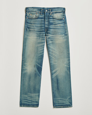 RRL Straight Fit 5-Pocket Denim Milner Wash – Blu