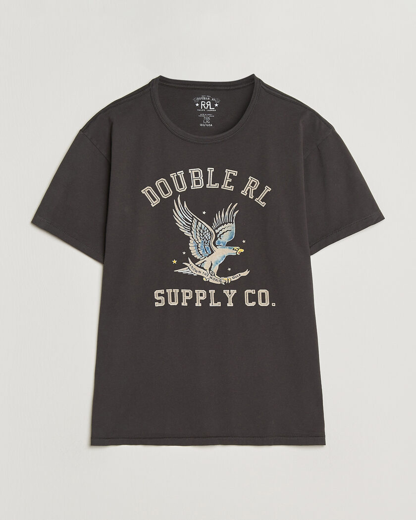 RRL Eagle Print Tee Faded Black – Nero