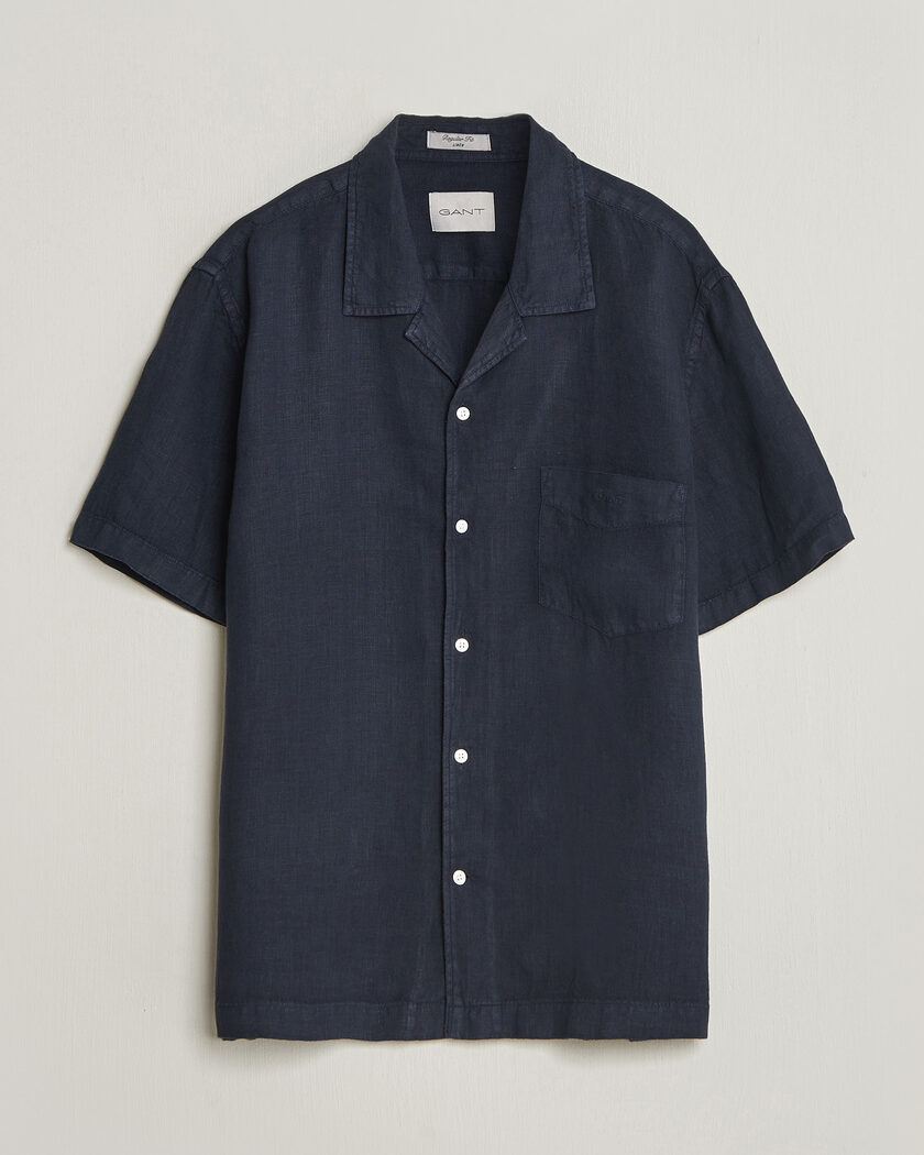 Gant Regular Fit Garment Dyed Resort Shirt Blue – Blu