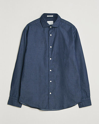 Gant Regular Fit Indigo Twill Shirt Dark Indigo – Blu