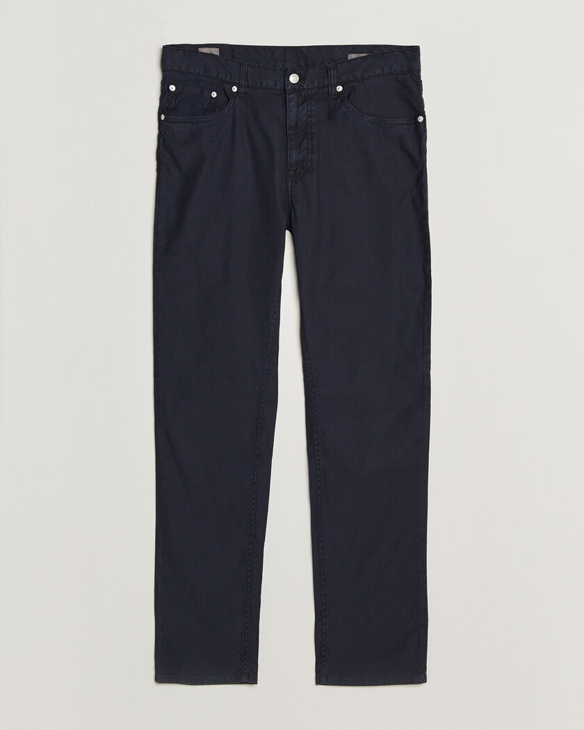 Gant Slim Fit Cotton/Linen 5-Pocket Pants Evening Blue – Blu