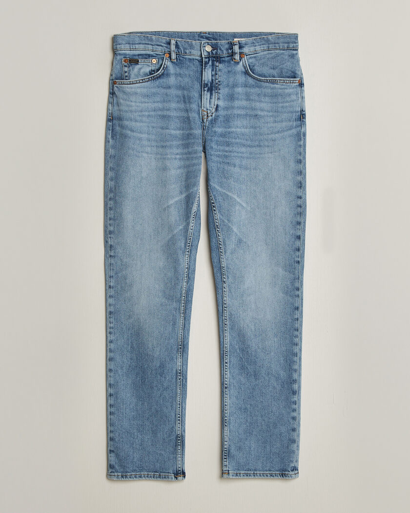 Gant Regular Fit Jeans Semi Light Blue Worn In – Blu