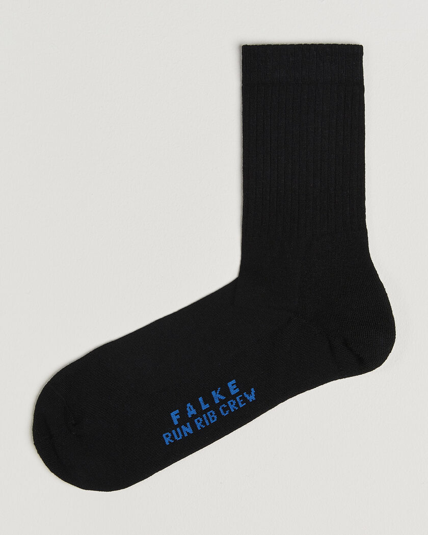 Falke Run Rib Crew Sock Black – Nero