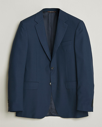 Canali Travel Wool Blazer Dark Blue – Blu