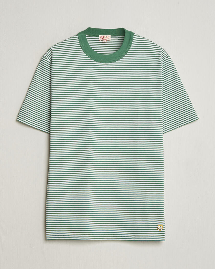 Armor-lux Callac Héritage Stripe T-Shirt Ivy/Blanc – Multicolore