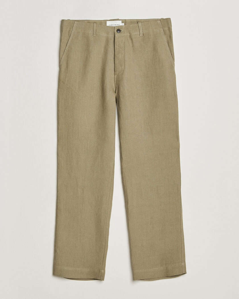 Peregrine Windsor Linen Trousers Sage – Verde