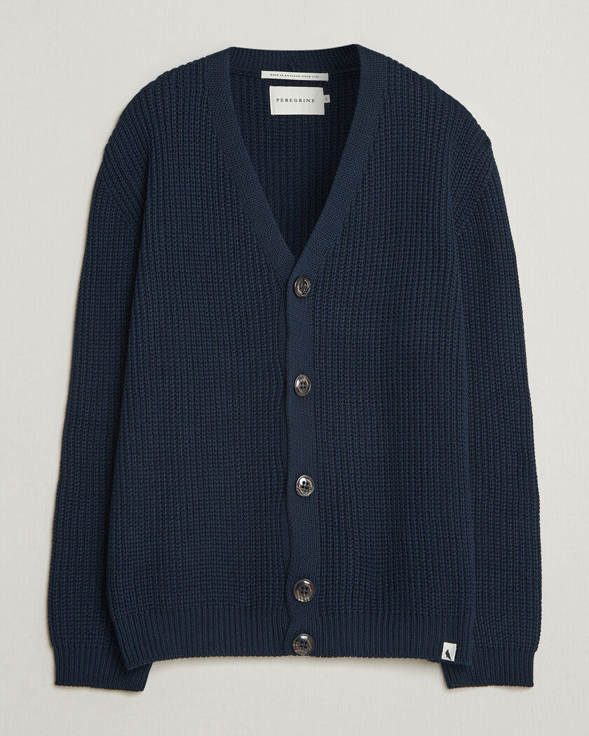 Peregrine River Cotton Cardigan Navy – Blu
