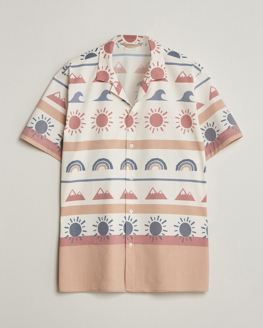 KnowledgeCotton Apparel Relaxed Printed AOP Short Sleeve Shirt Multi – Multicolore